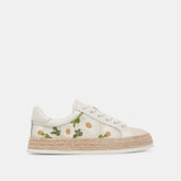 AZALIA SNEAKERS WHITE FLORAL RAFFIA | Women Dolce Vita