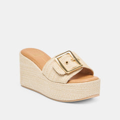 Jilian Lt Natural Raffia Wedges | Dolce Vita Women