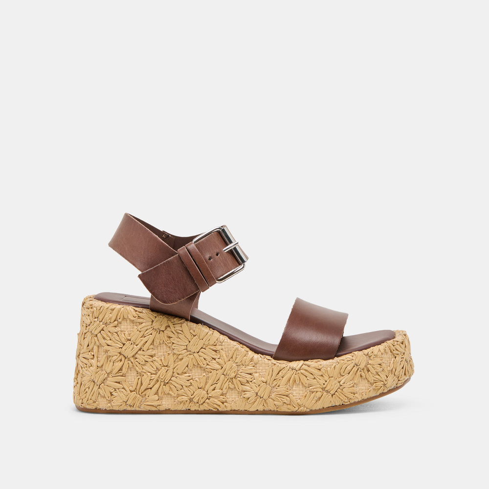 Auri Dk Brown Leather Wedges | Dolce Vita Women