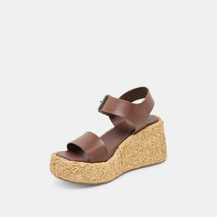 Auri Dk Brown Leather Wedges | Dolce Vita Women