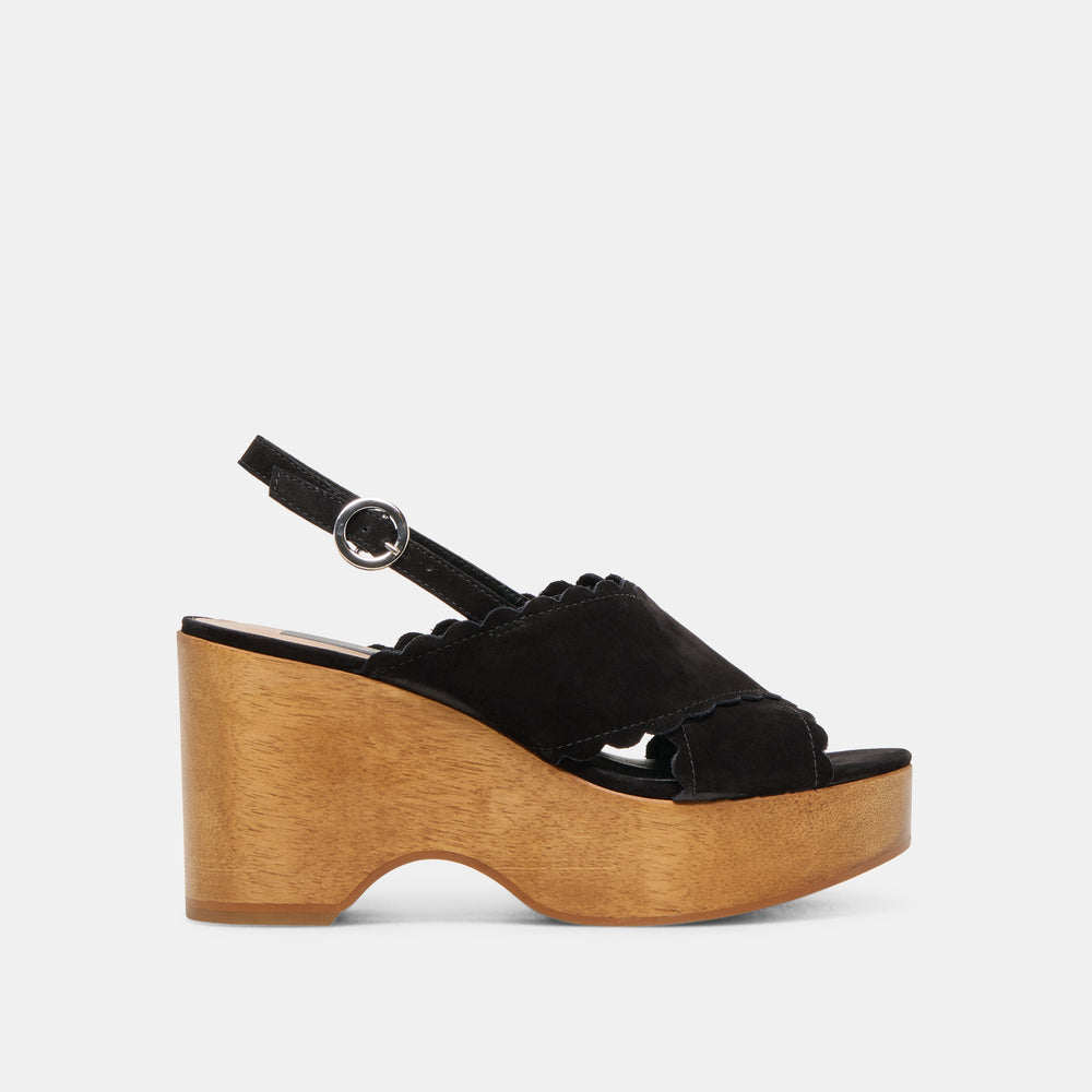 DILION WEDGES BLACK NUBUCK | Dolce Vita Women