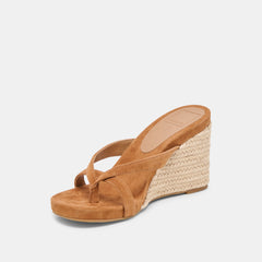 Helan Espadrille Brown Suede Wedges | Women Dolce Vita