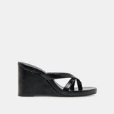 Helan Black Leather Wedges | Women Dolce Vita