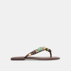Cely Dk Brown Leather Sandals | Women Dolce Vita