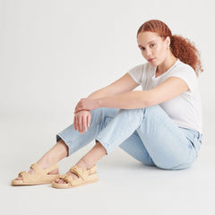 STARLA CROCHET SANDALS NATURAL KNIT | Women Dolce Vita