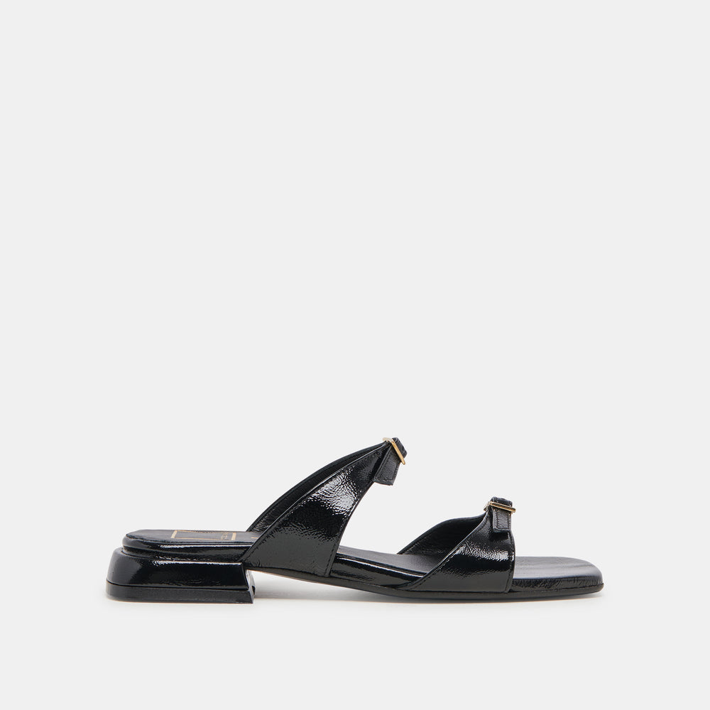 LAVERN SANDALS MIDNIGHT CRINKLE PATENT | Dolce Vita Women