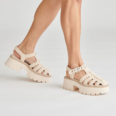 LASLY SANDALS OATMEAL KNIT | Women Dolce Vita