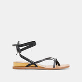 RUDIE SANDALS BLACK LEATHER | Women Dolce Vita