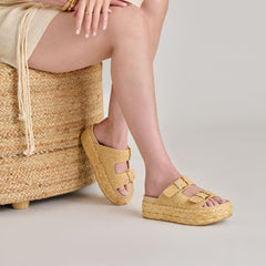 Falyn Lt Natural Woven Raffia Sandals | Women Dolce Vita