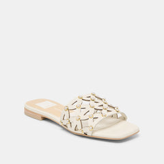 Berrit White Leather Sandals | Women Dolce Vita