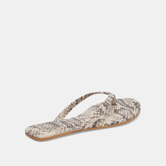LAYNEY SANDALS BLACK WHITE EMBOSSED SNAKE | Women Dolce Vita
