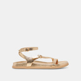 DARLIS SANDALS GOLD DISTRESSED LEATHER | Women Dolce Vita