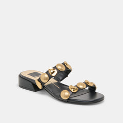 Farrow Black Leather Sandals | Dolce Vita Women