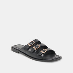 Fin Black Leather Sandals | Dolce Vita Women
