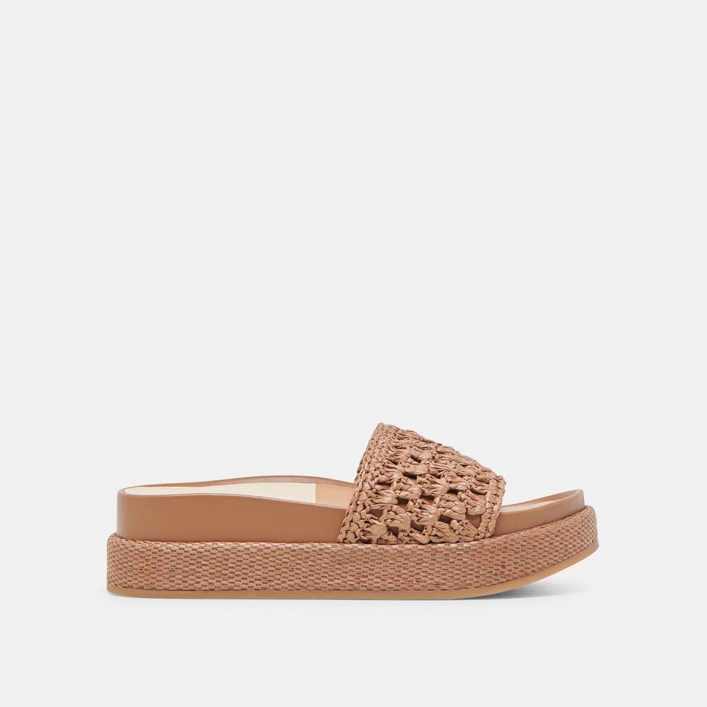 SIDONA SANDALS BROWN RAFFIA | Dolce Vita Women
