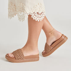 SIDONA SANDALS BROWN RAFFIA | Dolce Vita Women