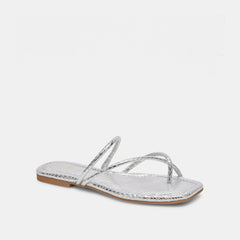 LEANNA SANDALS SILVER EMBOSSED STELLA | Dolce Vita Women