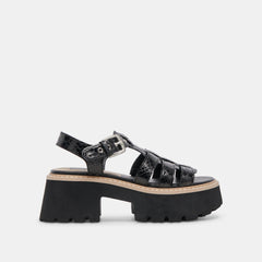 LATICE SANDALS MIDNIGHT EMBOSSED LEATHER | Women Dolce Vita