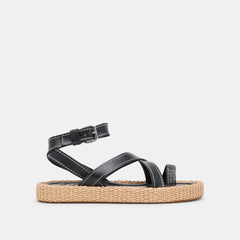 ROXIE SANDALS BLACK LEATHER | Dolce Vita Women