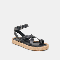 ROXIE SANDALS BLACK LEATHER | Dolce Vita Women