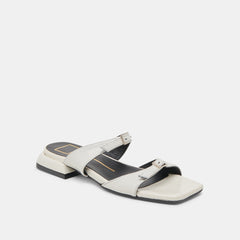 LAVERN SANDALS OFF WHITE CRINKLE PATENT | Dolce Vita Women