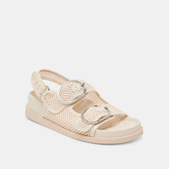 STARLA MESH SANDALS CREME WOVEN MESH | Women Dolce Vita