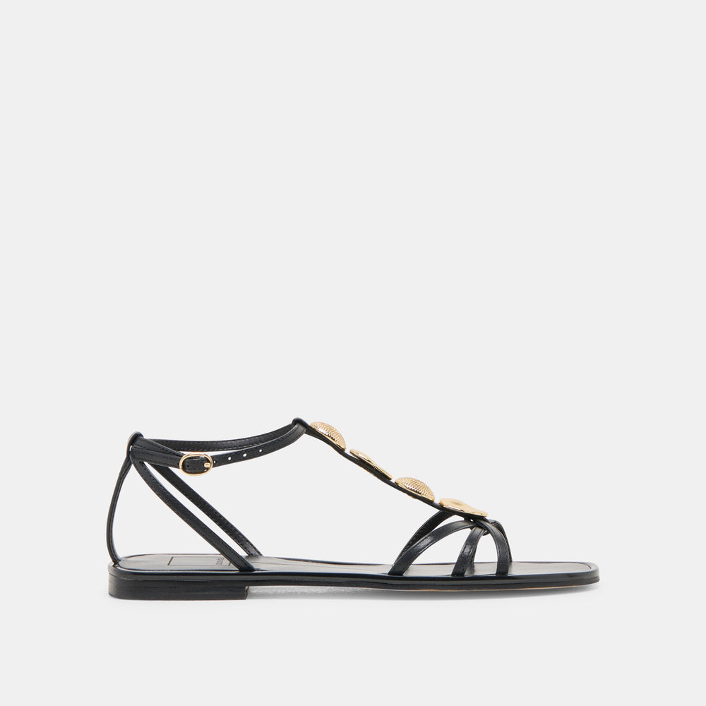 Faun Black Leather Sandals | Dolce Vita Women