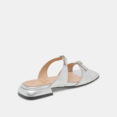 LAVERN SANDALS SILVER METALLIC LEATHER | Women Dolce Vita