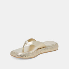 ADIN SANDALS PLATINUM DISTRESSED LEATHER | Dolce Vita Women