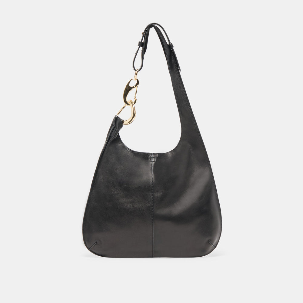 Johnnie Black Leather Shoulder Bag | Dolce Vita Women