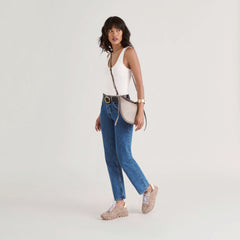 Burano Grey Leather Crossbody | Dolce Vita Women