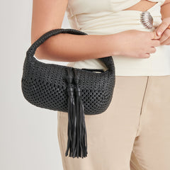 Zenia Black Leather Handbag | Women Dolce Vita