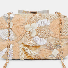 DAISY CLUTCH NATURAL MULTI BEADED | Women Dolce Vita
