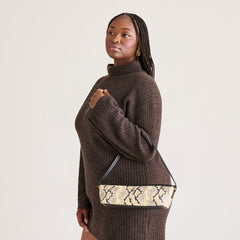 Savaii Black White Snake Stella Shoulder Bag | Women Dolce Vita
