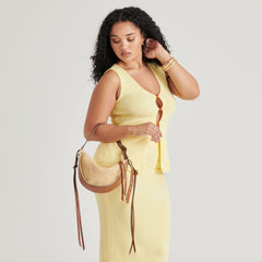 MONACO SHOULDER BAG NATURAL RAFFIA | Women Dolce Vita