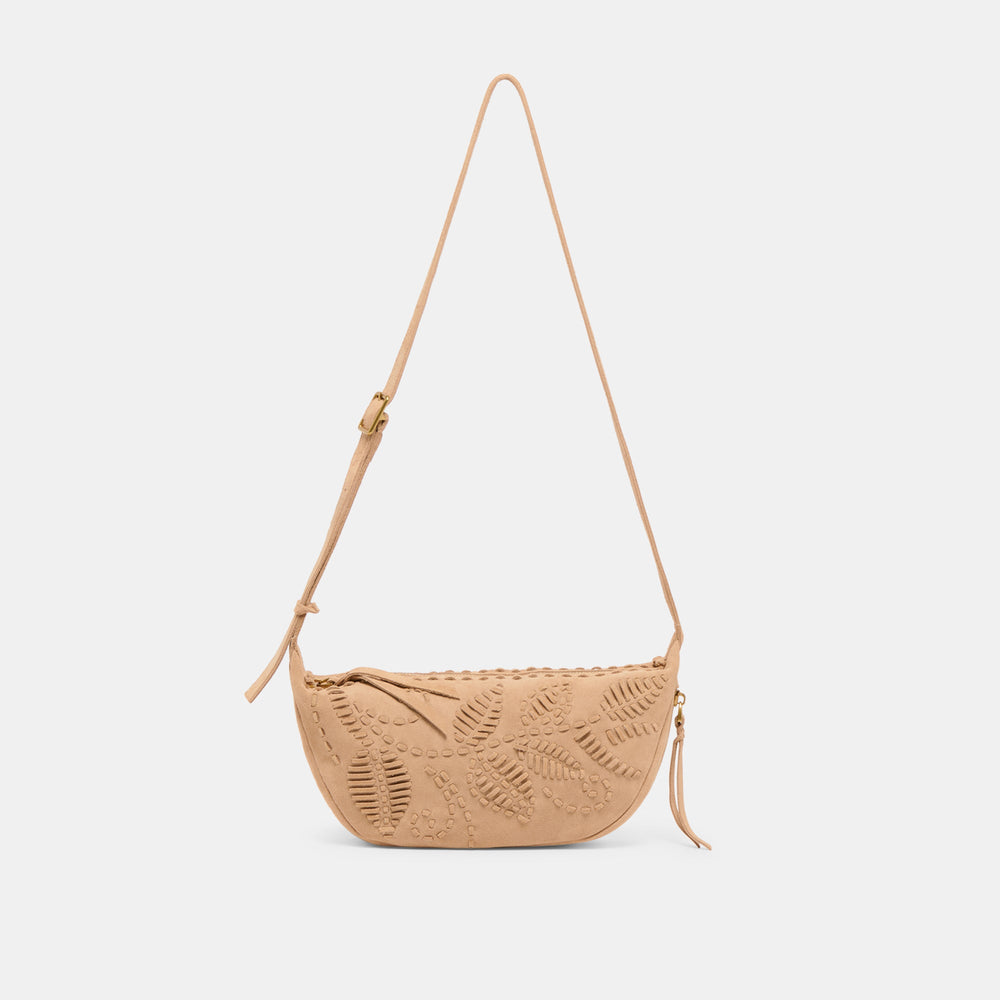 Lipari Beige Suede Crossbody | Dolce Vita Women