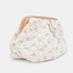FIORE CLUTCH EMBROIDERED NATURAL RAFFIA | Dolce Vita Women