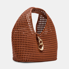 Dahlia Cognac Stella Woven Handbag | Women Dolce Vita