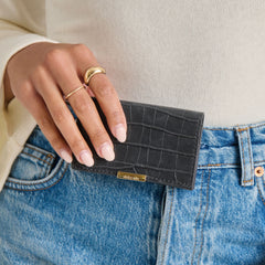 Mini-Me Grey Croco Stella Wallet | Dolce Vita Women