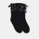 Mulit Bow Black Crew Socks | Dolce Vita Women