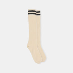Pointelle Striped Black White Knee High Sock | Women Dolce Vita