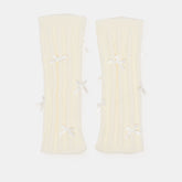 Satin Bow Ivory Leg Warmers | Dolce Vita Women