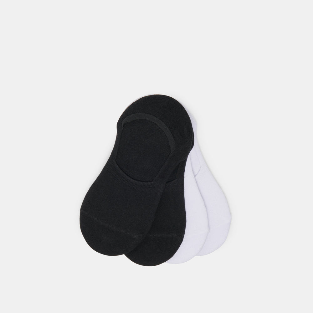 4 PACK NO SHOW SOCKS BLACK WHITE | Dolce Vita Women