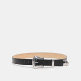 Vintage Western Black Silver Buckle Belt | Women Dolce Vita