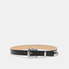Vintage Western Black Silver Buckle Belt | Women Dolce Vita