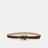 Organic Oval Mahogany Gold Buckle Belt | Dolce Vita Women