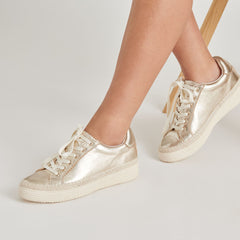 LENNIX SNEAKERS LIGHT GOLD METALLIC LEATHER | Dolce Vita Women