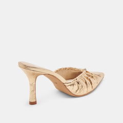 KAIRI HEELS GOLD DISTRESSED LEATHER | Women Dolce Vita