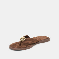 Jaina Dk Brown Suede Sandals | Dolce Vita Women