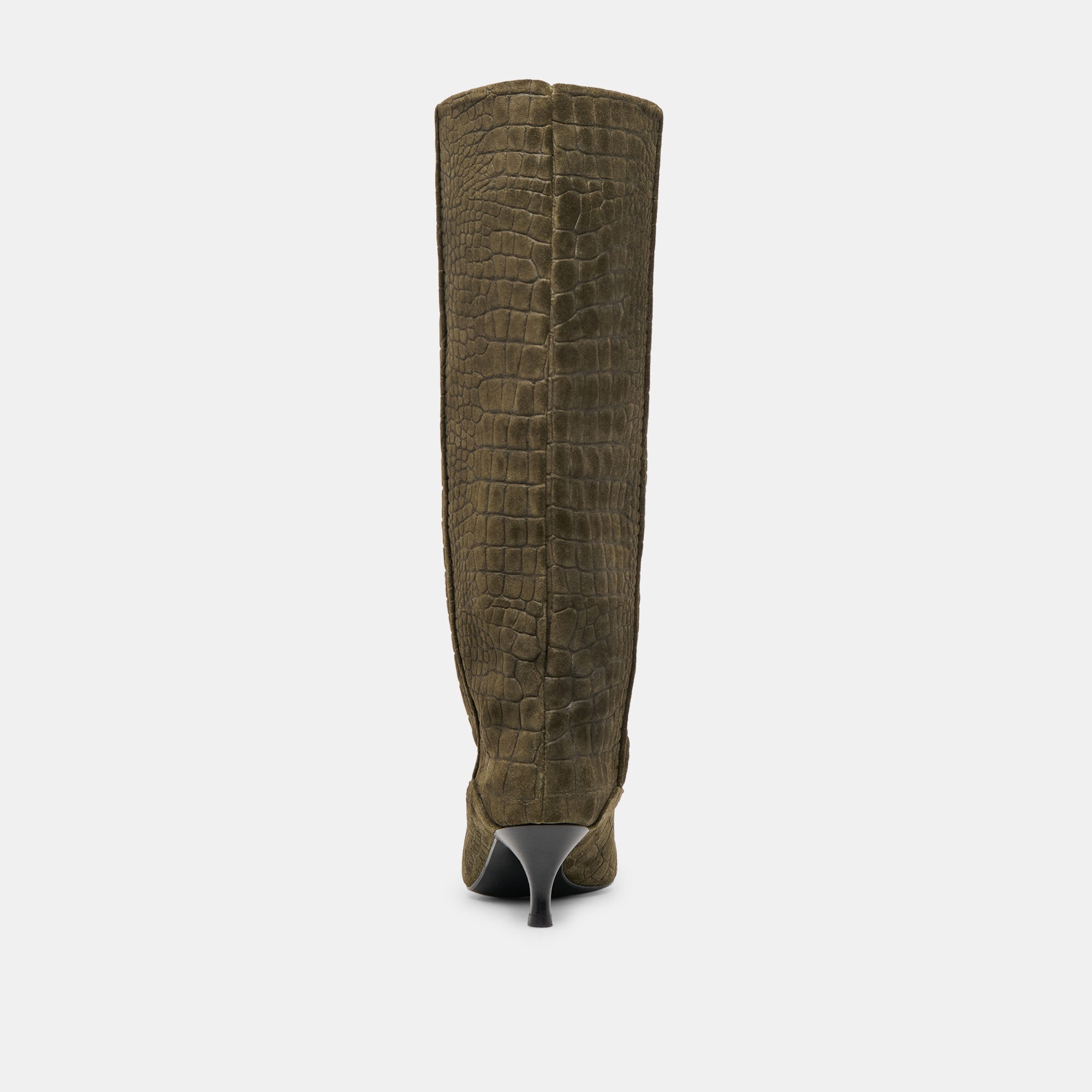 Roxla Olive Croco Embossed Leather Boots | Dolce Vita Women